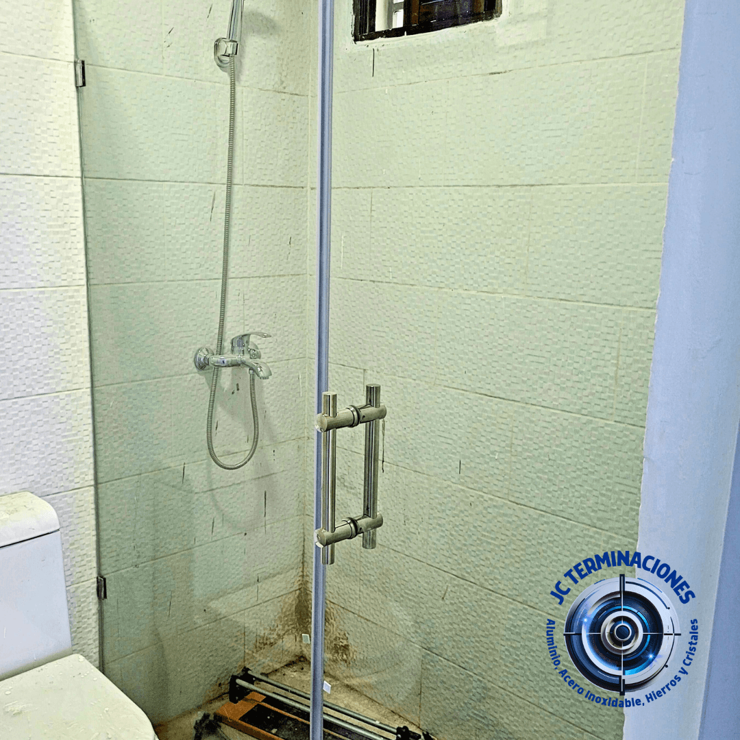 mampara para baño cristal templado